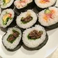 mayukanama's cooksnap of when they made コストコのプルコギビーフで巻寿司.