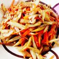 ののののののののりお's cooksnap of when they made ピリ辛♪鶏皮入り金平牛蒡.