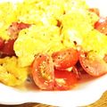 あうぶう's cooksnap of when they made トマトと卵炒めチーズ入り.