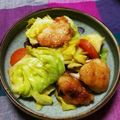 あーサ's cooksnap of when they made 鳥むね肉と春キャベツの生姜焼き.