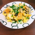 Mamiyo32's cooksnap of when they made 白だしで☆厚揚げとキノコのたまご炒め.