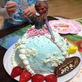 ゆう☆みさ's cooksnap of when they made アナと雪の女王　～エルサ～　ケーキ♡.
