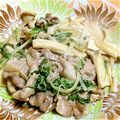 RY０chan's cooksnap of when they made 水菜とエリンギのマヨ炒め.