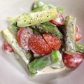 ｊ−ｊ−ｆ's cooksnap of when they made アスパラとプチトマトのマヨサラダ.