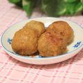 ぽっぽぺぺ's cooksnap of when they made 鶏つくねバーグ照り焼き風☆お弁当にも♪.