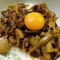 Tomohiroko's cooksnap of when they made 豚バラと根菜（蓮根＆ごぼう）の丼♡.