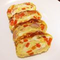 raspberryjam's cooksnap of when they made 人参とベーコンのチーズ玉子焼き.