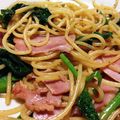 ひかぽんた's cooksnap of when they made ほうれん草とベーコンの和風パスタ♪.