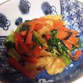 花花里's cooksnap of when they made 捨てないで！大根葉と人参と油揚げの炒め煮.