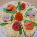 ピン9ノン's cooksnap of when they made 寿司ケーキ〜お祝いやひな祭りに〜.