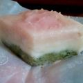 ﾏﾕｺｺ's cooksnap of when they made ひなまつり＊ういろうの菱餅.