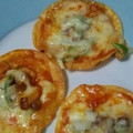 サクサクmama's cooksnap of when they made 餃子の皮で♪簡単一口ピザ.
