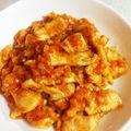 saku0655's cooksnap of when they made ムネ肉ｄｅ節約なんちゃってエビチリ★.