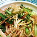 めろんぱんQQ's cooksnap of when they made おかずもう一品♪もやしと小松菜炒め.