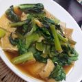 qoouru's cooksnap of when they made 基本の一品☆小松菜と油あげの煮物☆.