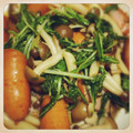 kanyaharu's cooksnap of when they made 簡単＊きのこと水菜のポン酢炒め.