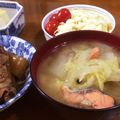にゃんだろー's cooksnap of when they made 鮭あらの味噌汁.