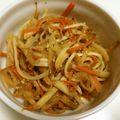 くぅ５２２'s cooksnap of when they made かぶの皮、大根の皮できんぴら.