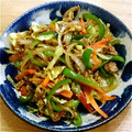Sakkyz's cooksnap of when they made 挽き肉の野菜炒めさん☆.