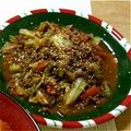 万里愛's cooksnap of when they made キャベツとひき肉のこってりピリ辛味噌炒め.