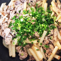 はるまな1929's cooksnap of when they made 長芋と豚肉の甘辛炒め.