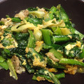 にこにこけろりん's cooksnap of when they made 小松菜とネギのたまご炒め♪.