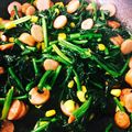 nitochi's cooksnap of when they made 残ったほうれん草で♫ウィンナーコーン炒め.