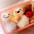 もかみさき♡'s cooksnap of when they made 雪だるまのおにぎり♪.