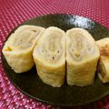 赤い電話's cooksnap of when they made いなりの余りで♪味付き油揚げ入り卵焼き.