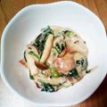 もちよ1009's cooksnap of when they made ほうれん草　ベーコンの　クリーム煮♡　　.