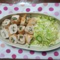 フジタカズオ's cooksnap of when they made 鶏ささみ☆大葉☆梅☆バルメザン☆巻き.