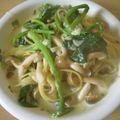 hononono's cooksnap of when they made ほうれん草としめじのクリームスパ.