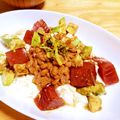 ココ❇︎ママ's cooksnap of when they made ずぼらダイエット☆米無☆納豆鮪アボ豆腐丼.
