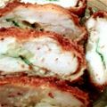 しちぶづき's cooksnap of when they made モッツァレラ＆大葉の漬け込み☆チキンかつ.