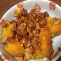 どんまるななこ's cooksnap of when they made ご飯のおかずになるカボチャのそぼろ煮♡.