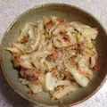 にのあき０６１７'s cooksnap of when they made 干した白菜の芯の炒め物.