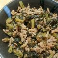 rika125's cooksnap of when they made 大根の葉とひき肉のピリ辛炒め.