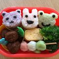 のんタイム's cooksnap of when they made クマの抜き形で、カエルちゃん弁当.