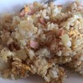めい太＆ぽこ太's cooksnap of when they made 卵とハムの簡単チャーハン.