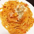 ☆たきりん★'s cooksnap of when they made 海老とモッツァレラのトマトクリームパスタ.