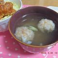 ゆけり３兄弟's cooksnap of when they made 桜えびのはんぺん団子汁.