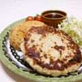 赤い電話's cooksnap of when they made 材料4つ★黄金比ふわふわ豆腐ハンバーグ.