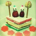 こさあ's cooksnap of when they made おひな様に！ひな祭りの菱餅風ケーキ！.