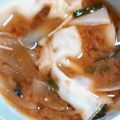 手作り★ママ's cooksnap of when they made 冷凍餃子でお味噌汁♪.