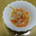 書セラピスト流香's cooksnap of when they made 材料４つ白菜と人参とツナ缶のレンジ煮浸し.