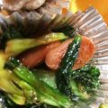 PRN_'s cooksnap of when they made 小松菜とウインナーのバター醤油炒め☆.