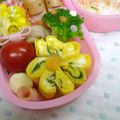 アイスママ's cooksnap of when they made 朝ごはん☆甘い卵焼きほうれん草入り.