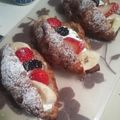 akamatka's cooksnap of when they made クロワッサンの生クリームフルーツサンド.