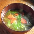 野菜のはたけ's cooksnap of when they made レタスと人参の味噌汁.