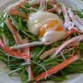 どれみ０８'s cooksnap of when they made 水菜とカニカマのサラダスパゲティー.
